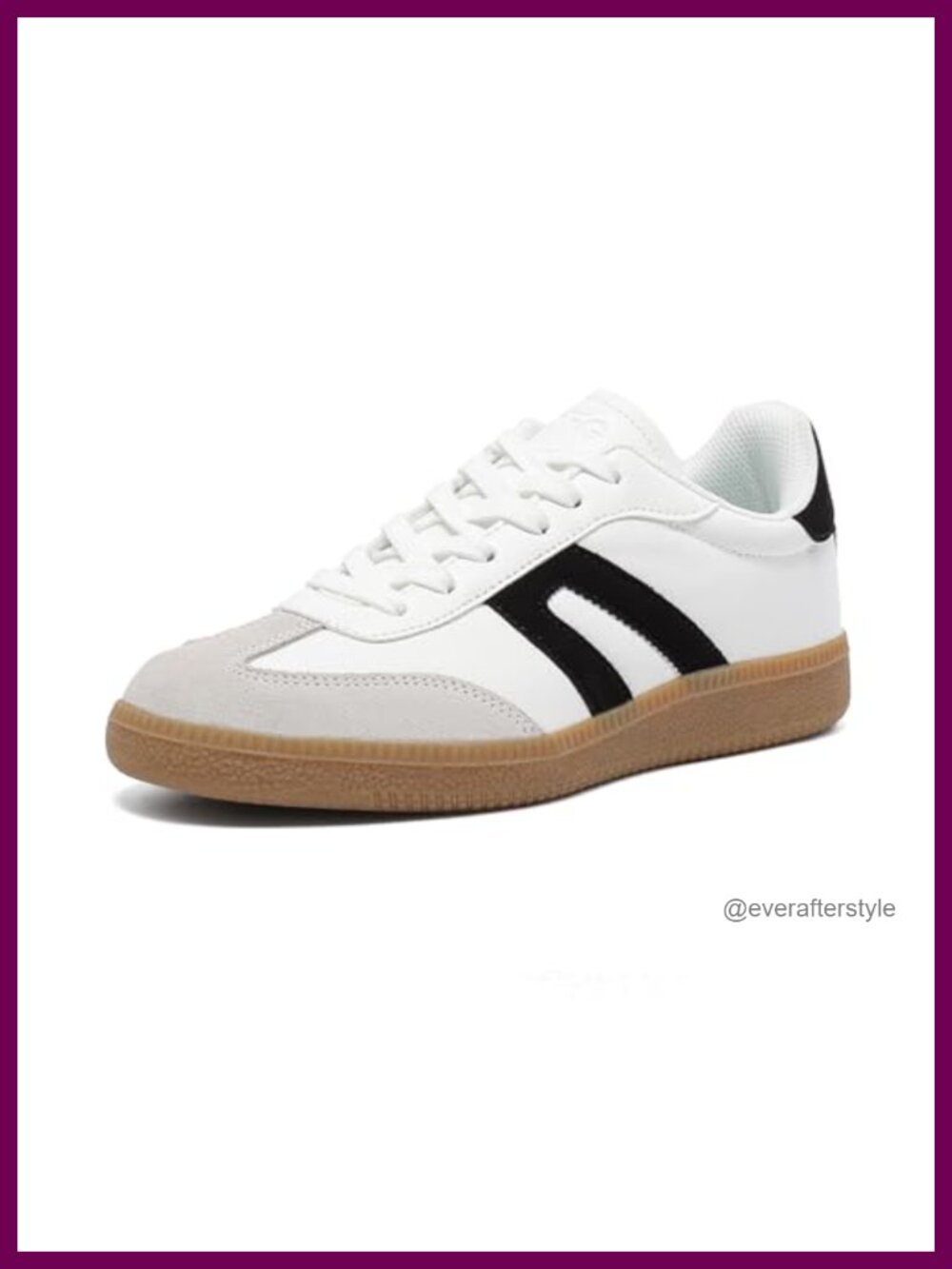 Lace Detail Retro Gum Sole Sneakers Casual Walking Tennis Anti-Slip Trainers